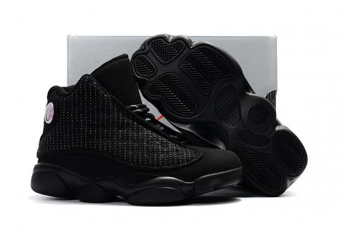 Nike Air Jordan 13 Retro BG XIII Black Cat AJ 13 Kids BLACK ANTHRACITE Basketball Shoes 884129-011