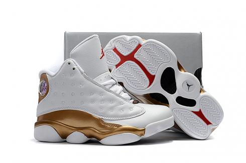 Nike Air Jordan XIII 13 Retro Kid white gold basketball Shoes 414571-122