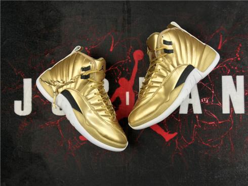 Men Nike Air Jordan 12 Retro Pinnacle Gold 130690-103