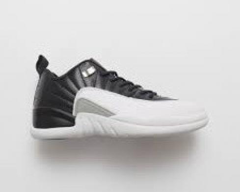 Nike Air Jordan 12 Black And White Silver Buckle Mens Shoes 308317-061