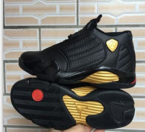 Nike Air Jordan XIV 14 Retro Men Basketball Shoes Black Gold