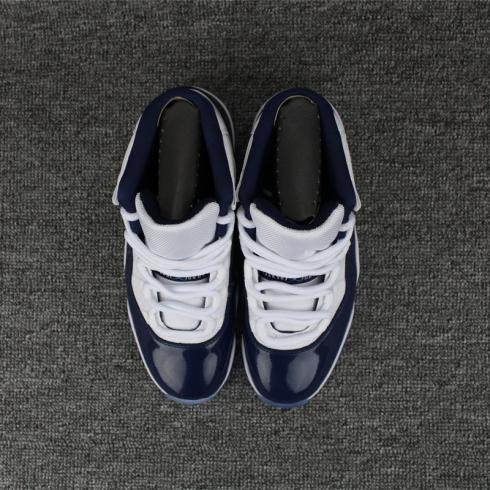 Nike Air Jordan XI 11 Retro Basketball Shoes High White Deep Blue 852625