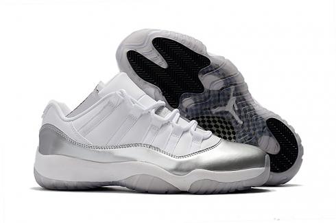 Nike Air Jordan XI 11 Retro Low white silver Men basketball Shoes