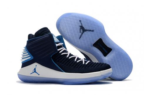 Nike Air Jordan XXXII 32 Retro Men Basketball Shoes Black Sky Blue