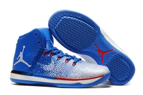 Nike Men Air Jordan XXXI Men Basketball Shoes Royal Blue Red White 845037-008