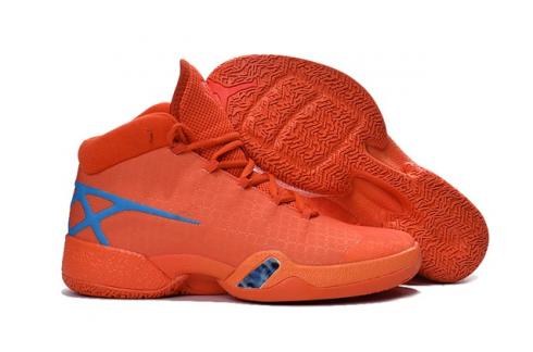 Nike Air Jordan XXX 30 Retro Men Shoes Bright Crimson Orange Royal Blue 811006