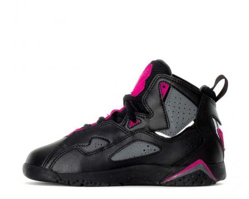 Air Jordan True Flight Black Pink Grade School Kids Shoes 343795-018