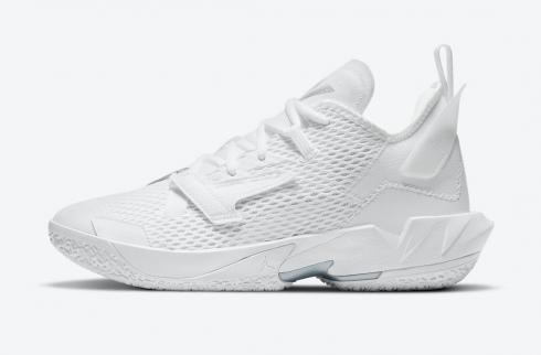 Air Jordan Why Not Zer0.4 Triple White Grey Shoes CQ4230-101
