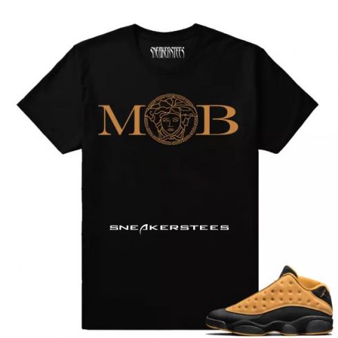Match Air Jordan 13 Chutney MOB Money Over Bitches Black T shirt