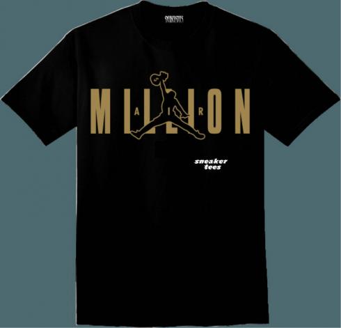 Jordan 1 BHM Shirt Million Black