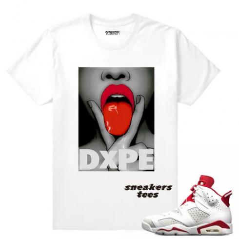 Match Jordan 6 Alternate Dxpe 6s White T-shirt