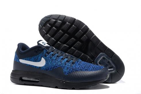 Nike Air Max 1 Ultra Flyknit USA Obsidian Olympic Navy Black Men Running Shoes Sneakers 843384-401