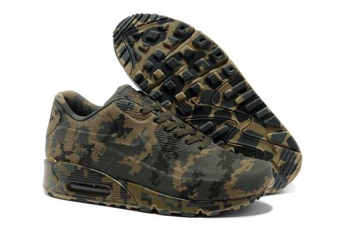 Nike Air Max 90 Camouflage Green Coffee Men Running Shoes