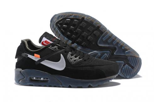 Nike Air Max 90 OW Men Running Shoes Black Silver AA7293-001