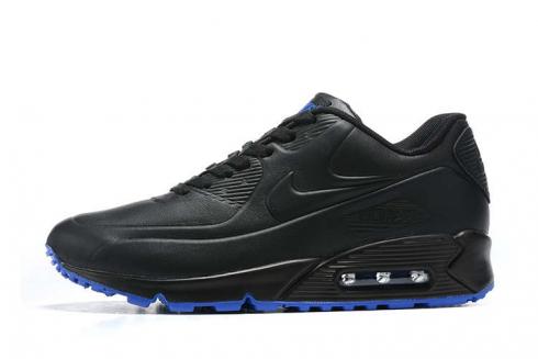 2020 New Nike Air Max 90 All Black Royal Blue Trainer Running Shoes 472489-047