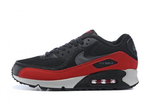 Nike Air Max 90 Essential Black Grey University Red Mens Running Shoes 537384 062