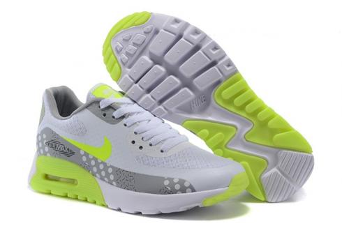 Nike Air Max 90 Ultra BR Womens Shoes White Grey Flu Green 725061-007