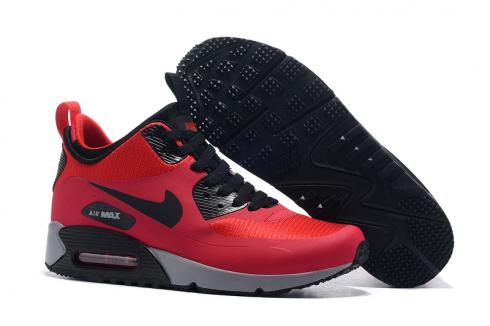 Nike Air Max 90 Mid WNTR Men Black Red Running Shoe 806808-600