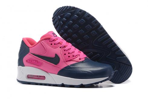 Nike Air Max 90 Premium SE BLUE CHERRY RED Women running shoes 858954-010