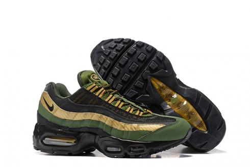 Nike Air Max 95 Metal Gole Blackish Green Men Running Shoes Sneakers Trainers 749766-300