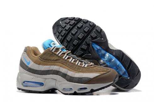 Nike Air Max 95 Wolf Grey Brown Blue Men Running Shoes Sneakers Trainers 749766-203
