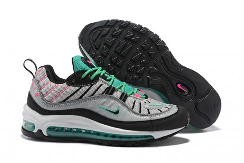 Nike Air Max 98 Unisex Running Shoes Light Grey Black Green