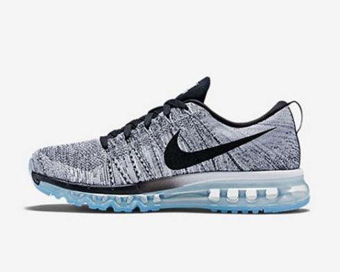 Nike Flyknit Air Max Oreo White Black Cool Grey Running Shoes 620469-102