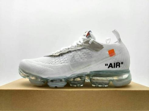 2018 Off White X Nike Air Max Vapormax Men Running Shoes White AA3831-100