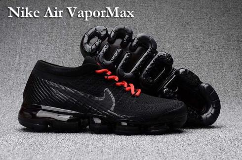nike vapormax black with red laces