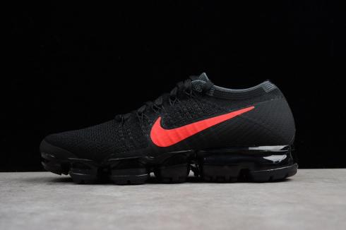 Nike Air Vapormax Flyknit Black Red Breathable Running Shoes 899473-001
