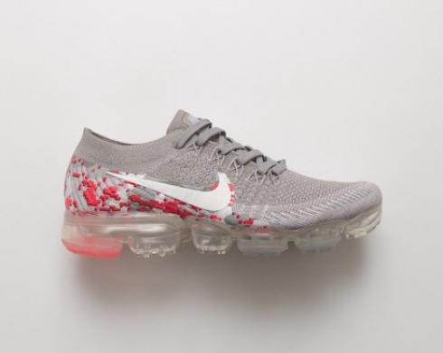 Nike Air Vapormax Flyknit Grey Pink White Running Shoes 849557-203