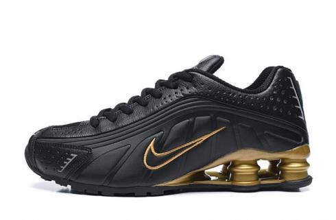 Nike Shox R4 301 Black Gold Men Retro Running Shoes BV1111-005 - Sepsale