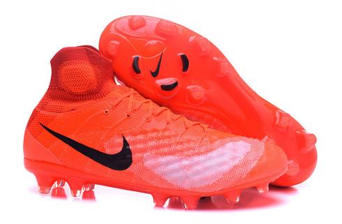 Nike Magista Obra II FG Soccers Football Shoes Volt Black Red Orange