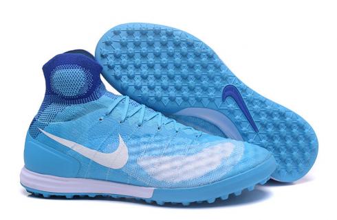 Nike Magista Obra II TF Soccers Shoes ACC Waterproof Blue White