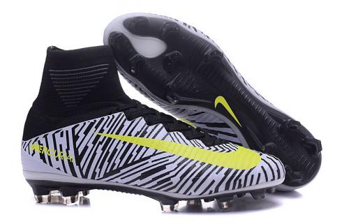 Nike Mercurial Superfly V FG ACC High Football Shoes Soccers Zebra Yellow