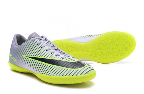 Nike Mercurial Superfly V FG low Assassin 11 broken thorn flat grey Fluorescent yellow football shoes