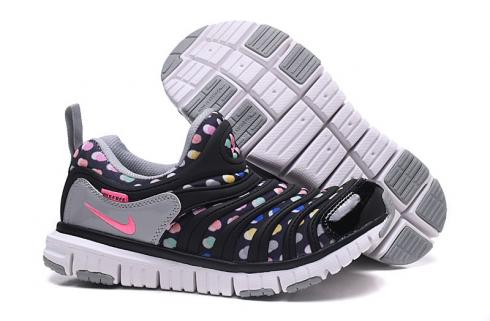 Nike Dynamo Free PS Infant Toddler Slip On Running Shoes Black Multi Color Dots 343738-003