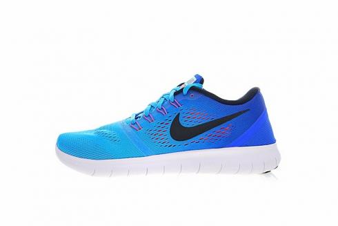 Nike Free RN Blue Glow Black Racer Blue 