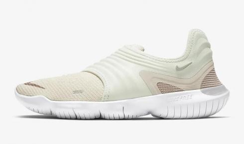 Nike Free RN Flyknit 3.0 Light Cream Teal Tint Moon Particle AQ5708-200