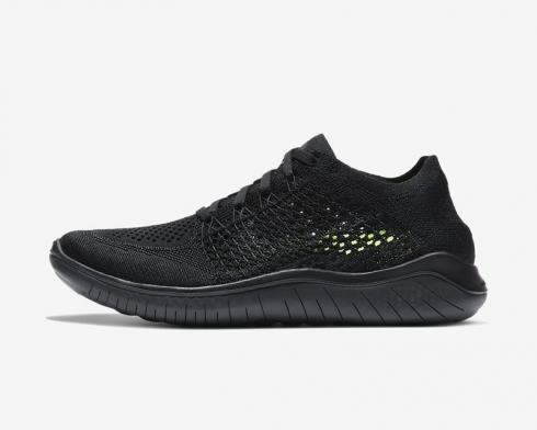 Nike Womens Free RN Flyknit 2018 Black Anthracite 942839-002
