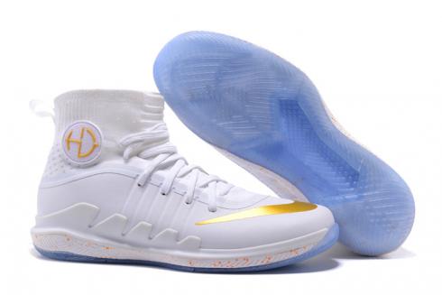 nike basketball shoes white and gold