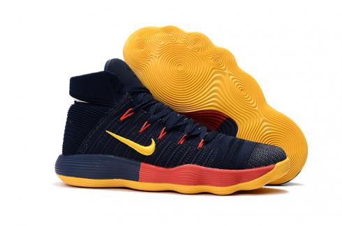 Nike Hyperdunk Youth Big Kid Basketball Shoes Dark Blue Yellow Orange