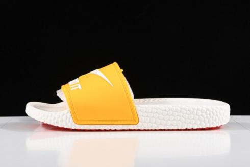2020 Nike Benassi JDI Slide White Orange 343880 016