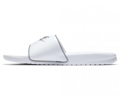 Nike Benassi Slide JDI Black White Unisex Casual Shoes 343881-104