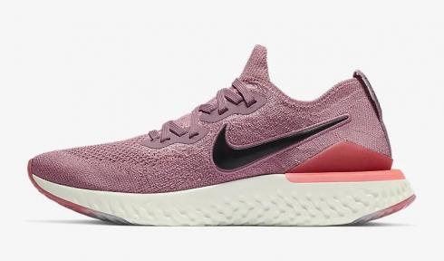 Nike Epic React Flyknit 2 Plum Dust Ember Glow Bleached Coral BQ8927-500