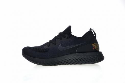 Nike Epic React Flyknit Heel With Tiger Black Gold AQ0067-992