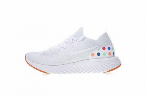 Nike Epic React Flyknit Tokyo White Gum Shoes AQ0067-994