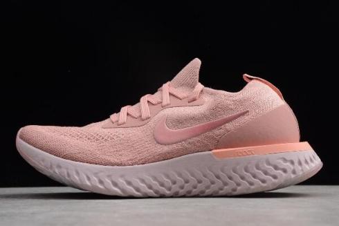Nike Epic React Flyknit Womens Rust Pink Pink Tint Tropical Pink AQ0070 602