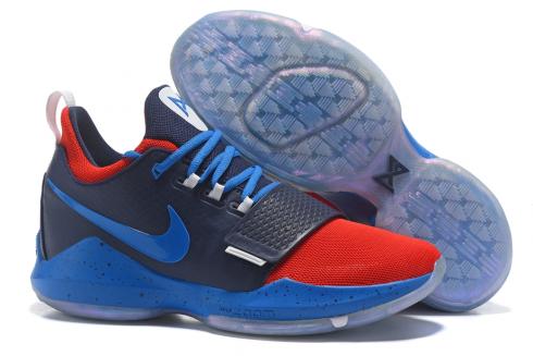 Nike Zoom PG 1 Paul George Men Basketball Shoes Royal Blue Red 878628