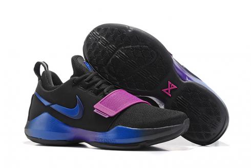 Nike Zoom PG 1 black blue Men Basketball Shoes 878628-014